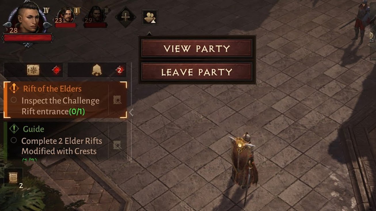 Diablo Immortal Leave Party