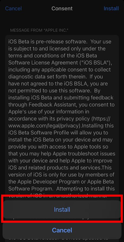 How To Download Ios16 Beta Consent Install Again