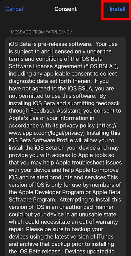 How To Download Ios16 Beta Consent Install