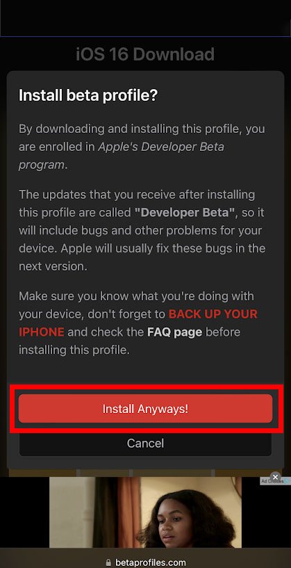 How To Download Ios16 Beta Install Anyways