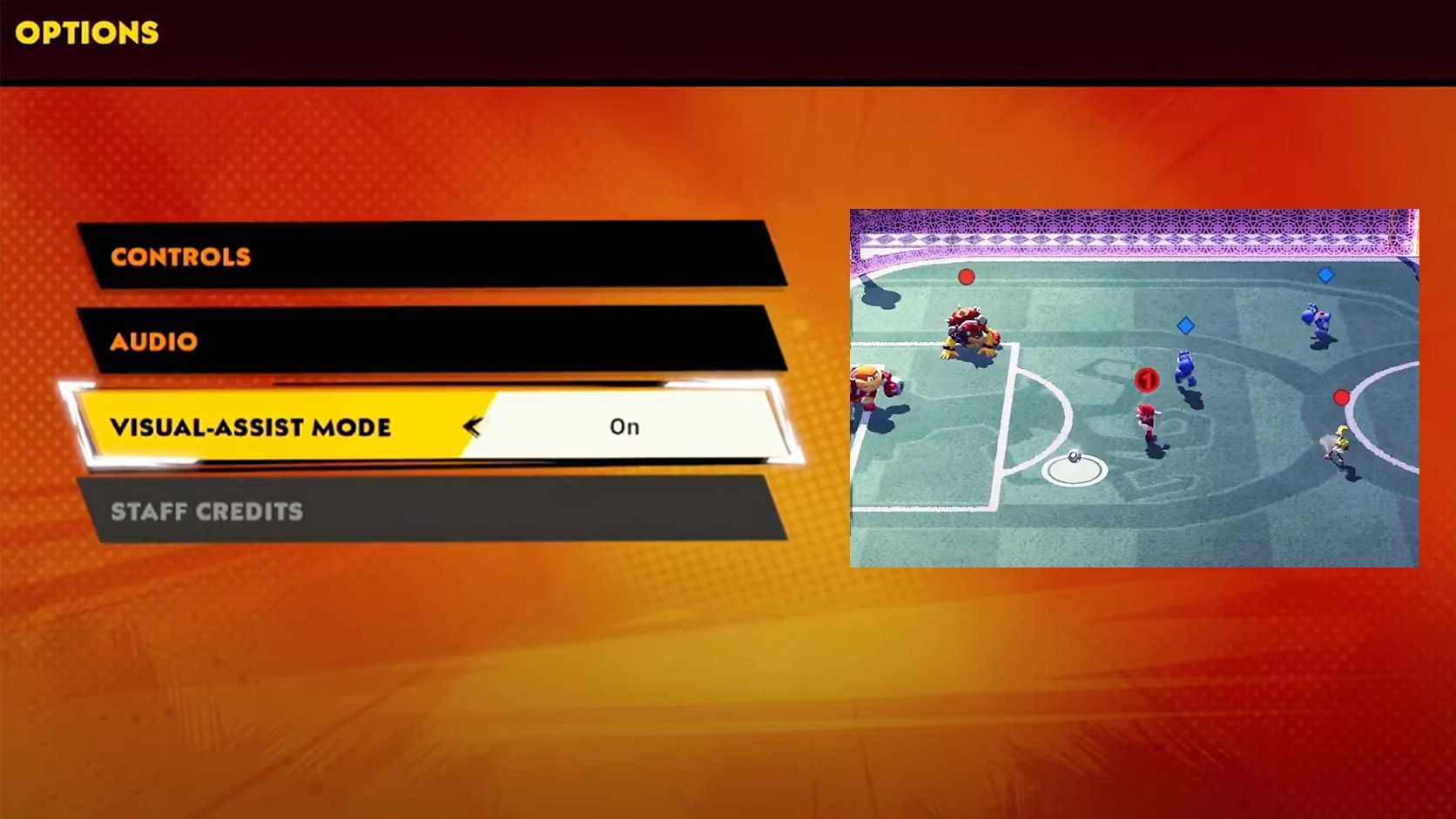 Mario Strikers Battle League Visual Assist With Example Symbols