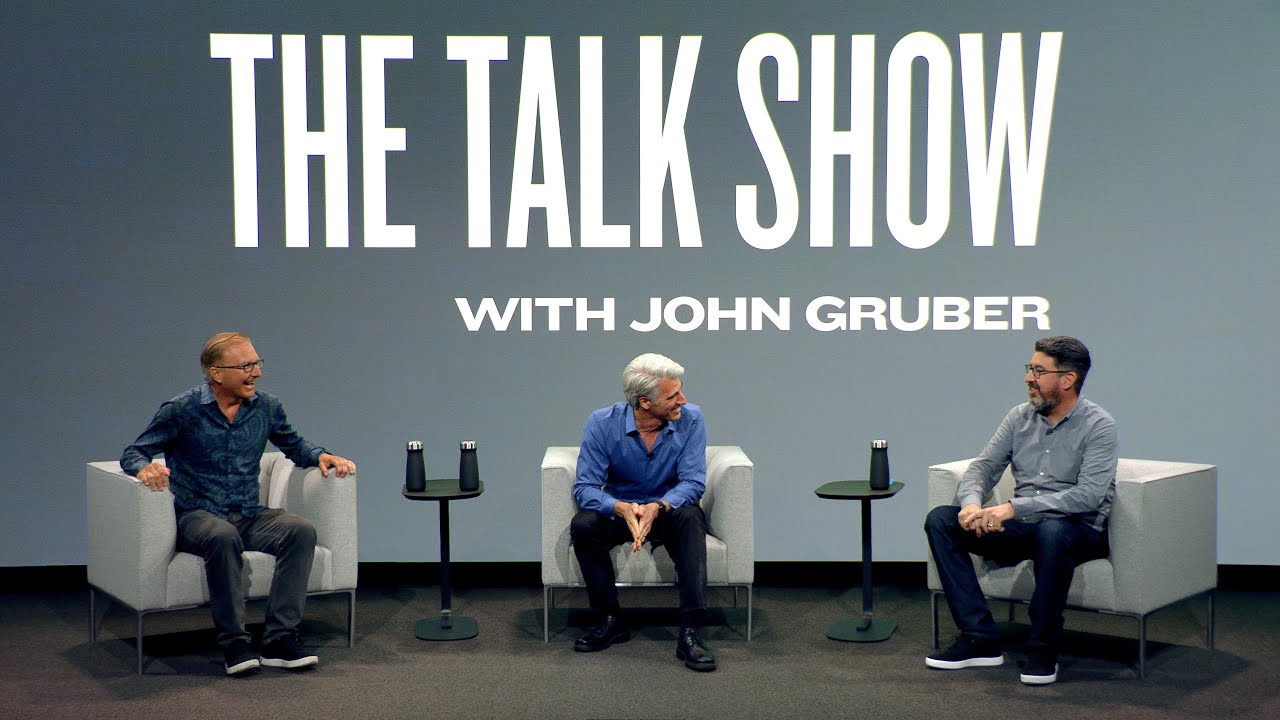 John Gruber hosts The Talk Show live from WWDC 2022 with Craig Federighi and Greg Joswiak