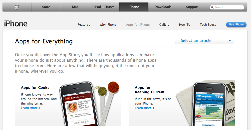 Apple.com Apps for Everything