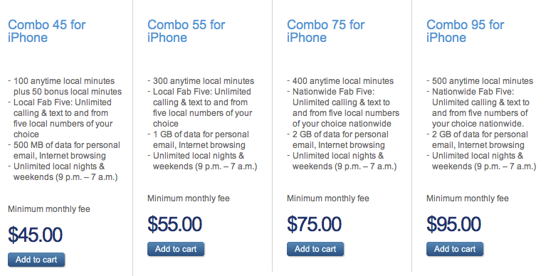 Bell Canada iPhone Rates