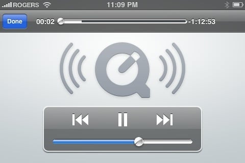 Quicktime streaming iPhone
