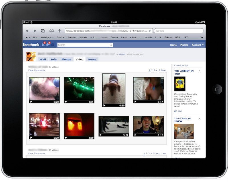 Facebook iPad 1