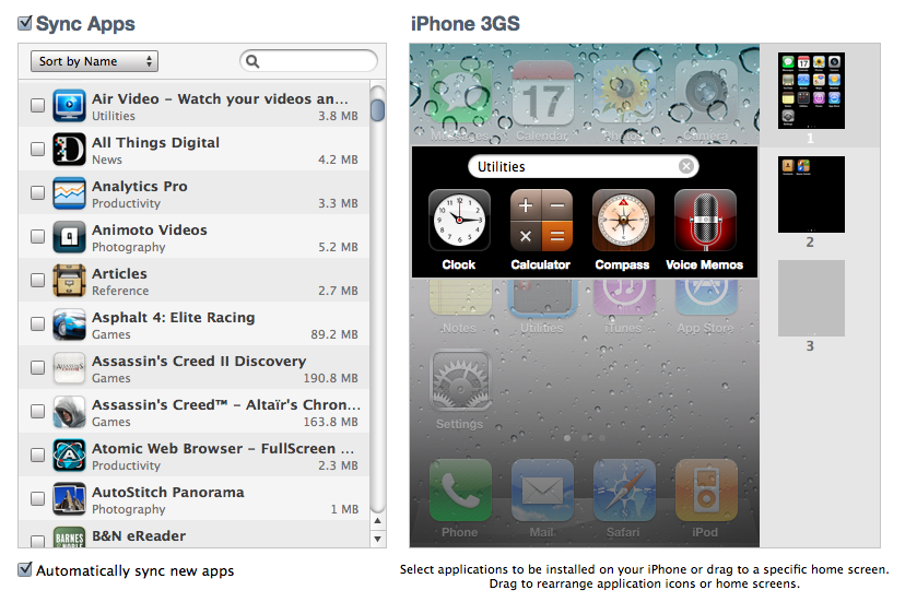 iTunes 9.2 iOS folder management