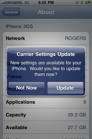 ios4 carrier setting update