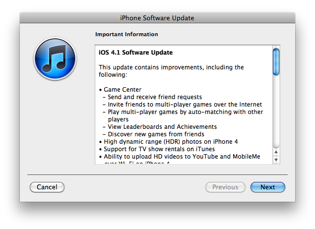 Apple releases iOS 4.1 for iPhone and iPod touch