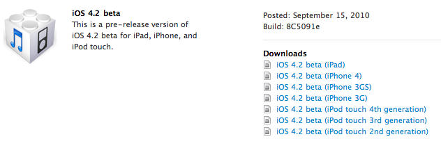 iOS 4.2 beta now available