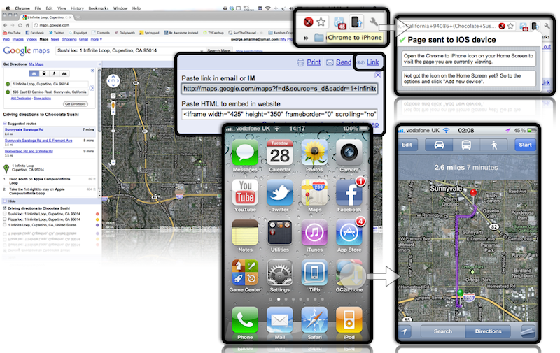 Maps Chrome iPhone