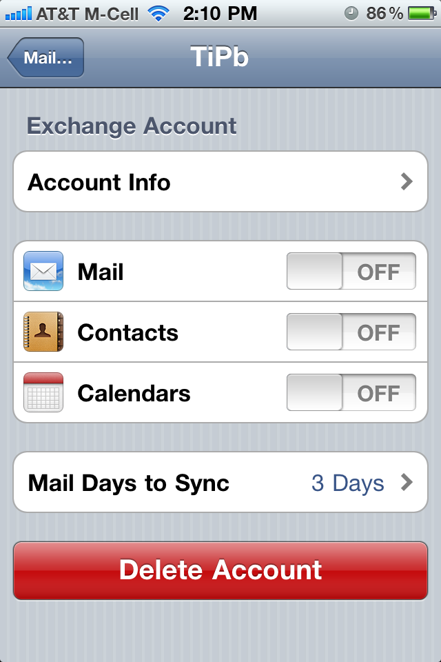 sync options for gmail