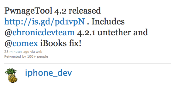 PwnageTool 4.2 released, untethered, fixes iBooks