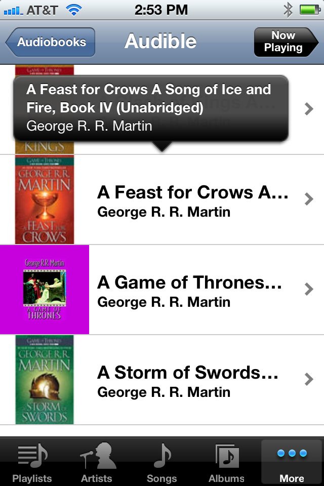 iOS 5 features: Info popups in Music