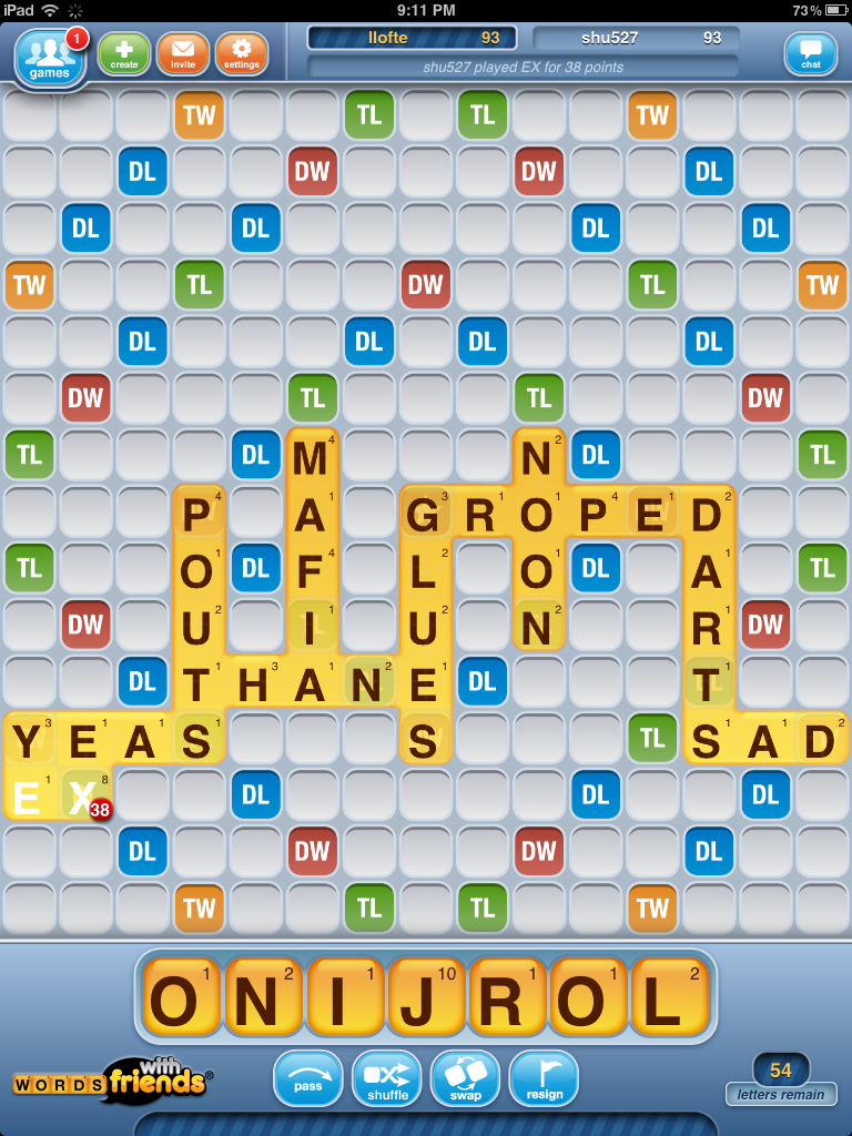 How many S's are in words with friends? - Answers