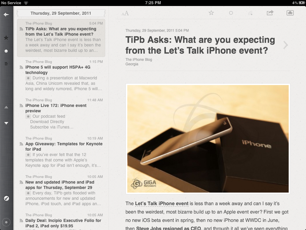 Top 5 RSS feed readers for iPhone, iPad - Reeder