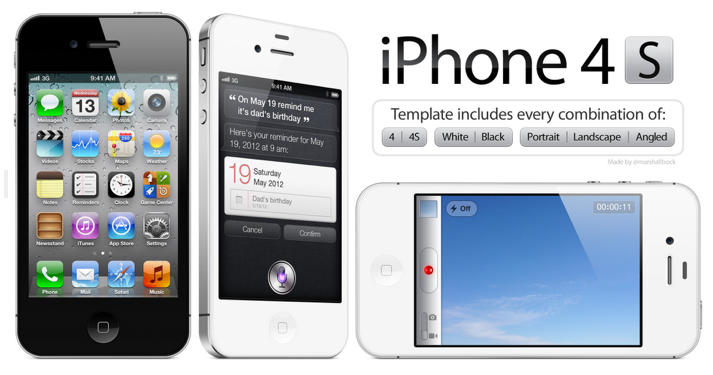 iPhone 4S Photoshop template for developers