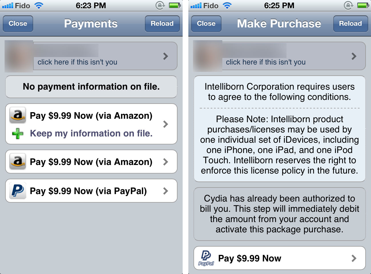 And login separately to pay via Amazon or Paypal, which sometimes has errors and sends you back to the beginning