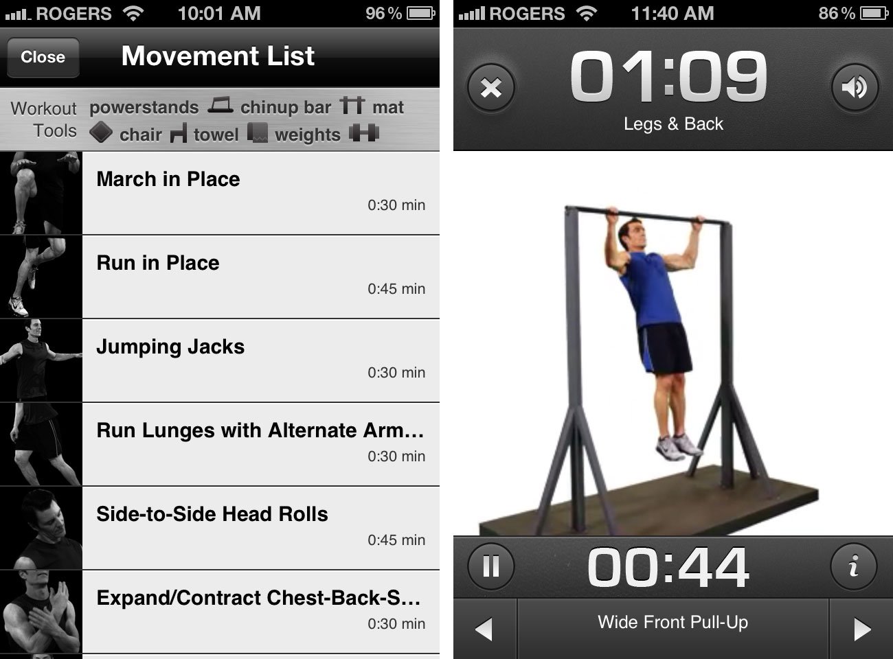 With P90X for iPhone, you can use it as a companion for the DVDs (or your existing exercise knowledge), or buy video workouts via in-app purchase.