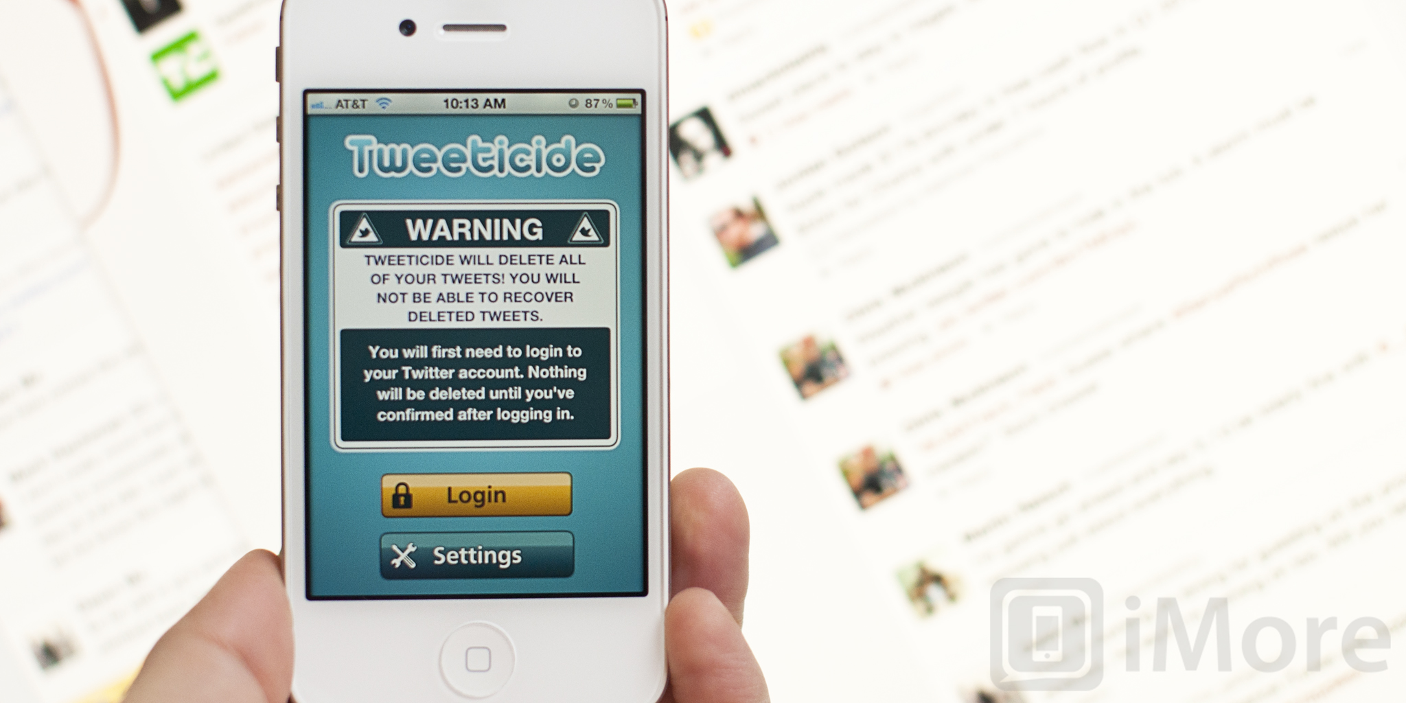 delete all of your tweets with tweeticide for iphone