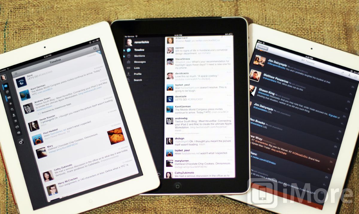 Twitterrific vs. Twitter vs. Tweetbot: iPad Twitter client shootout