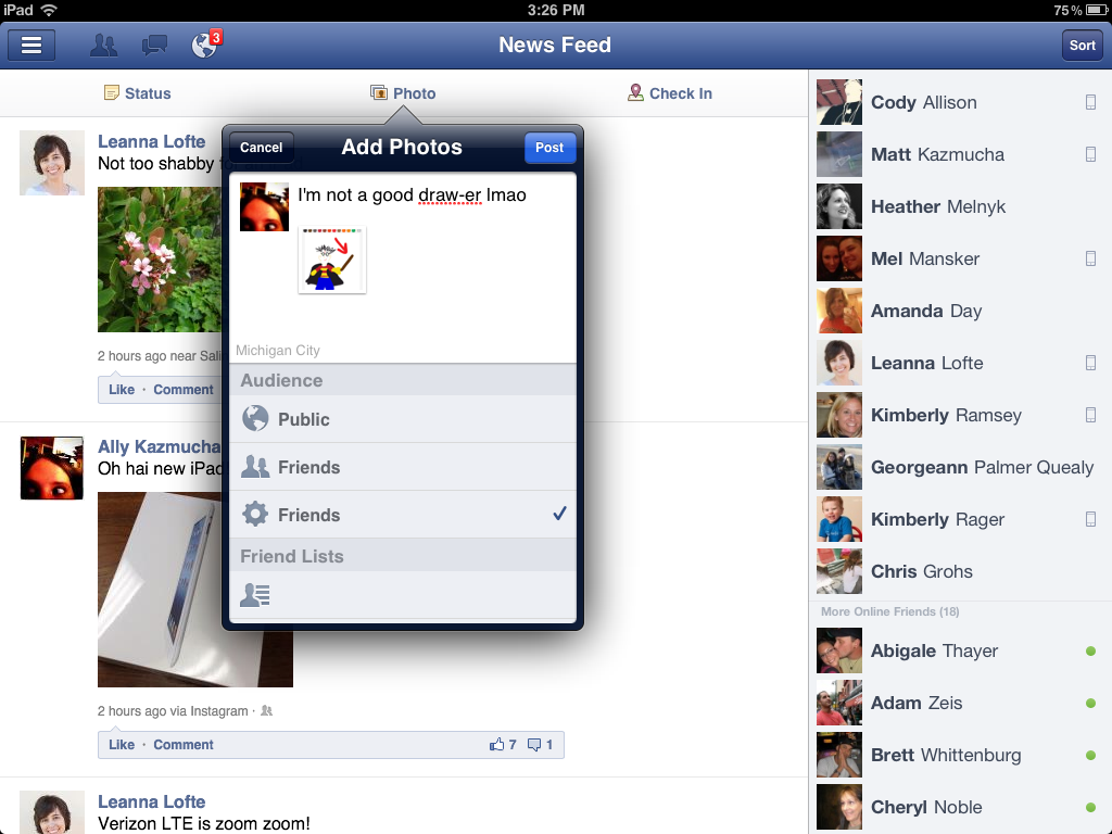 Edit your video pricacy settings from iPad on facebook