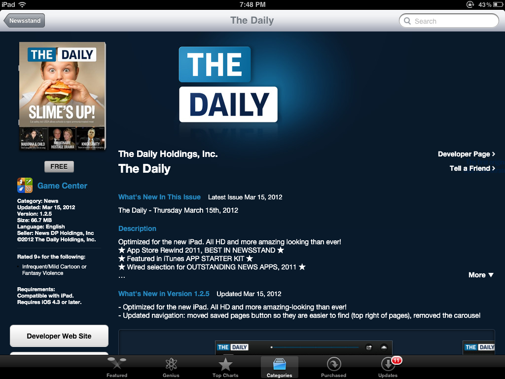 How to purchase a publication from newsstand on your iPad