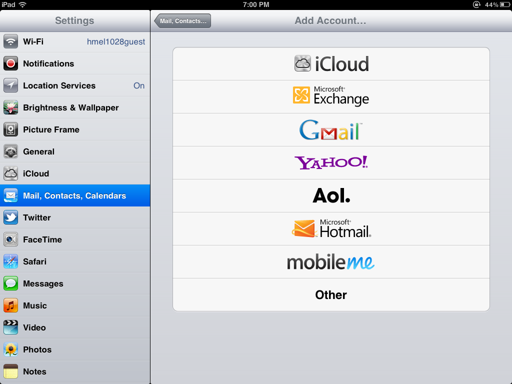 how to create a new email address on ipad