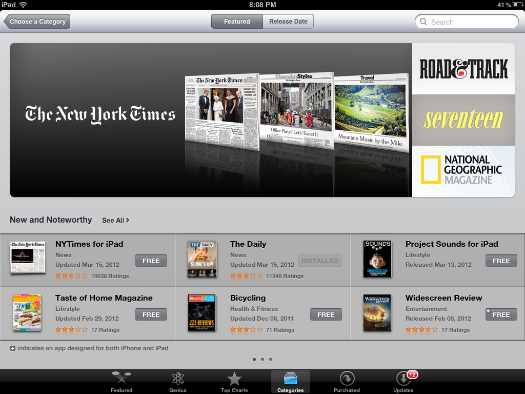 How to sort and browse newsstand magazines from your iPad