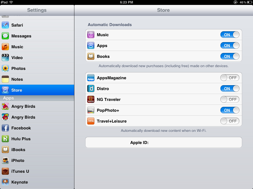 Как включить автоматические загрузки на новом iPad