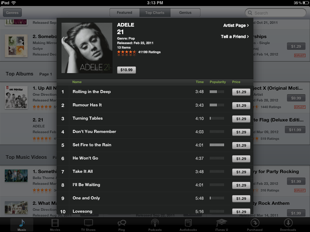 Как скачать отдельные песни на свой новый iPad