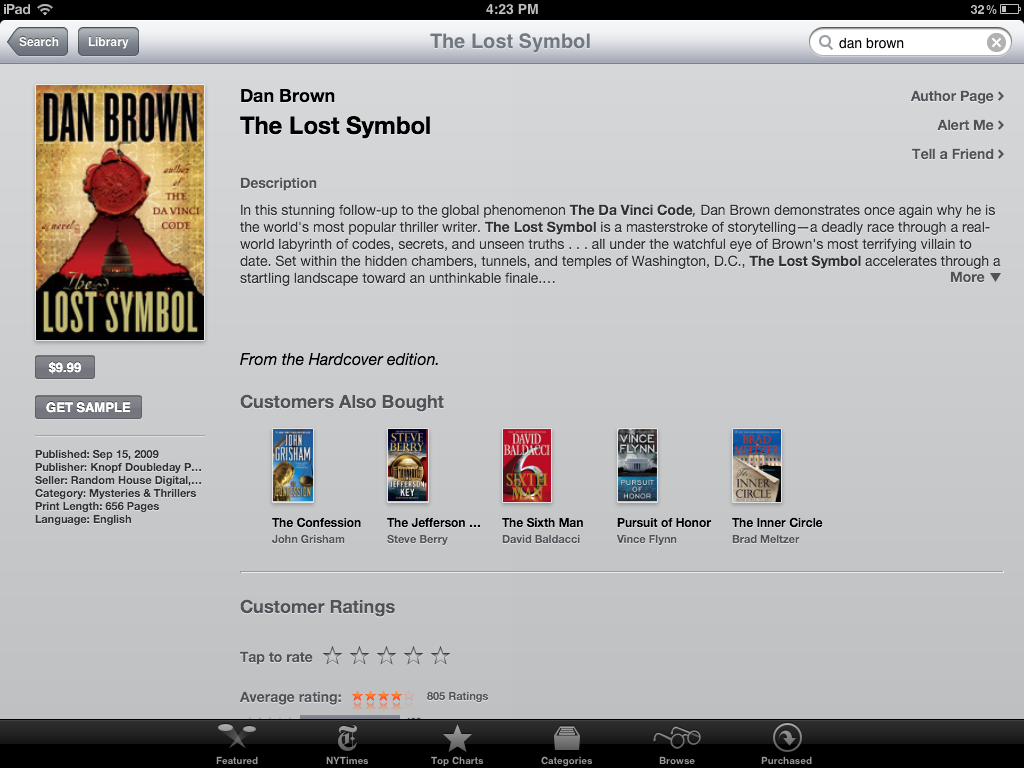 Как предварительно просмотреть книгу в iBooks на новом iPad