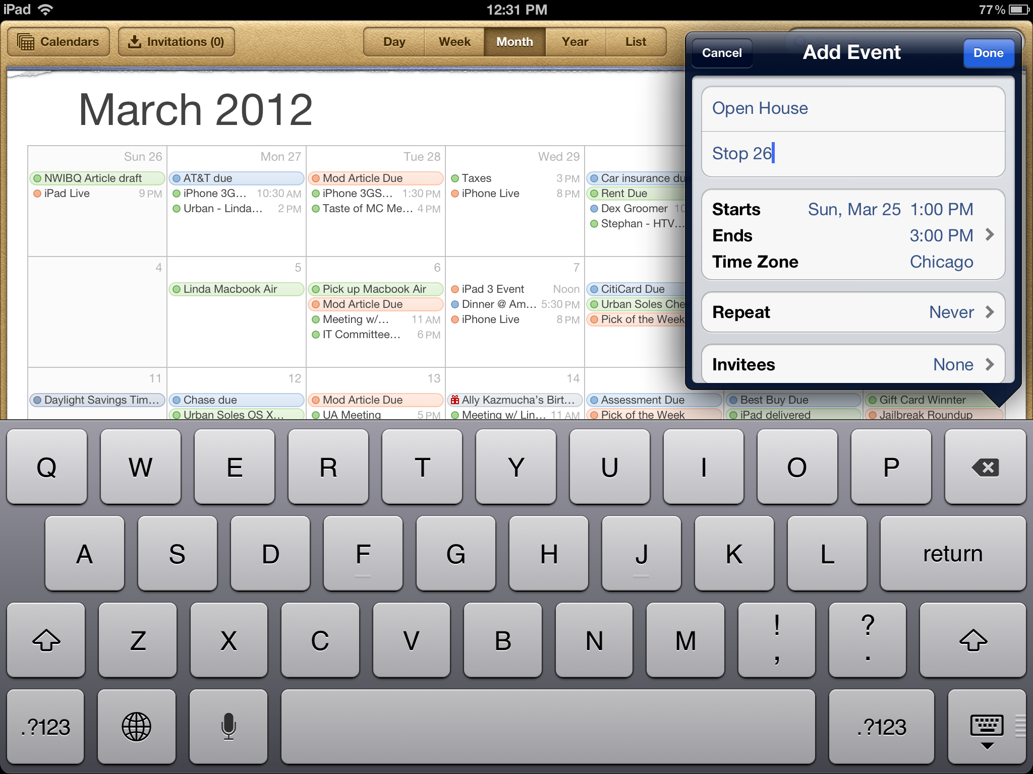 How to edit your event on your new iPad