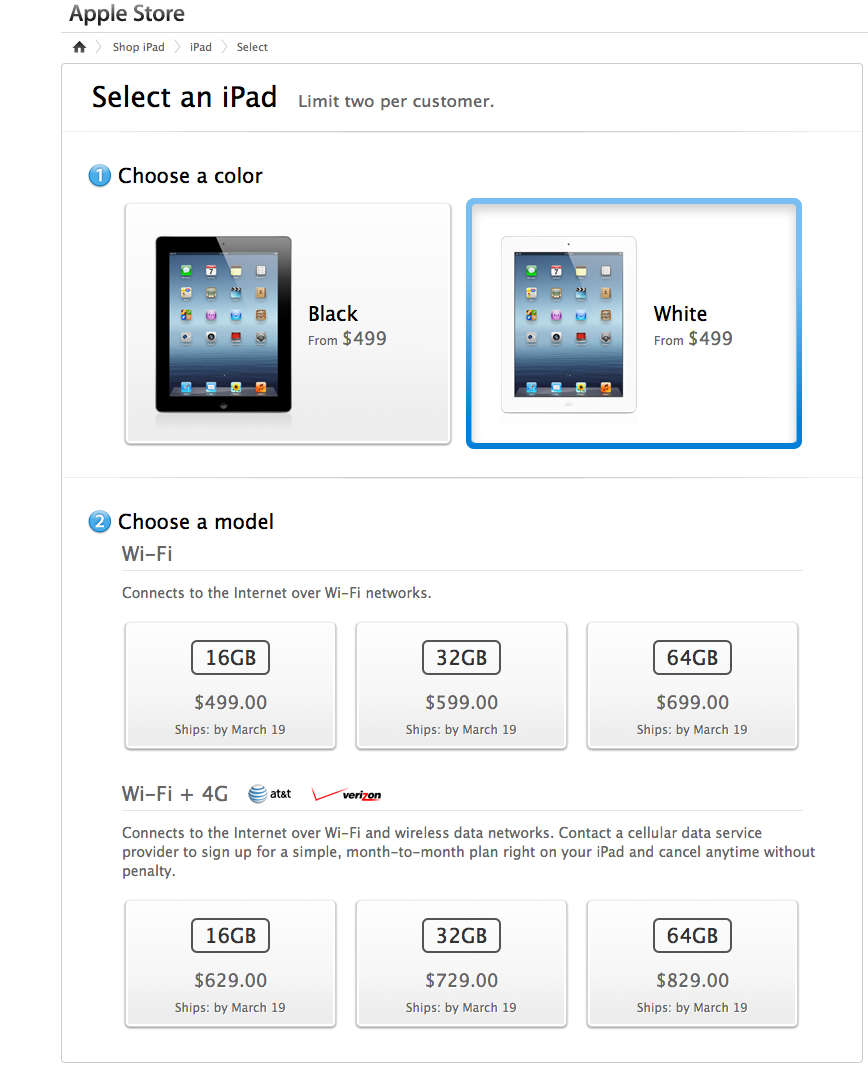 US Apple Store new iPad pre-orders sold out
