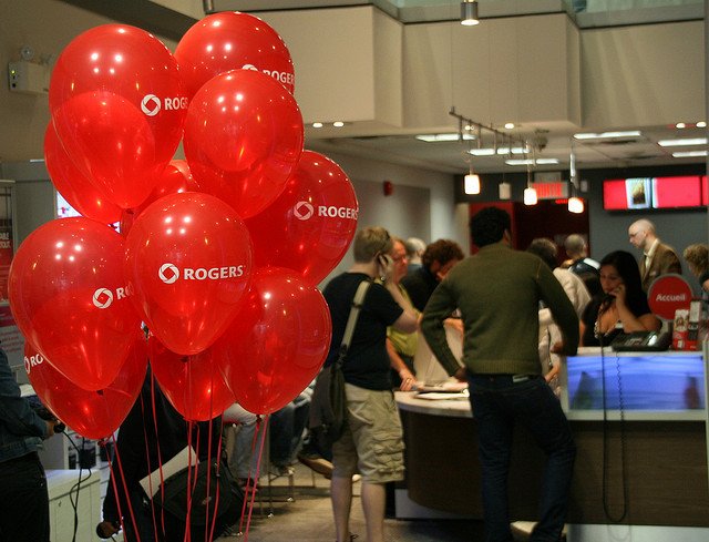 Balloons with Rogers logos