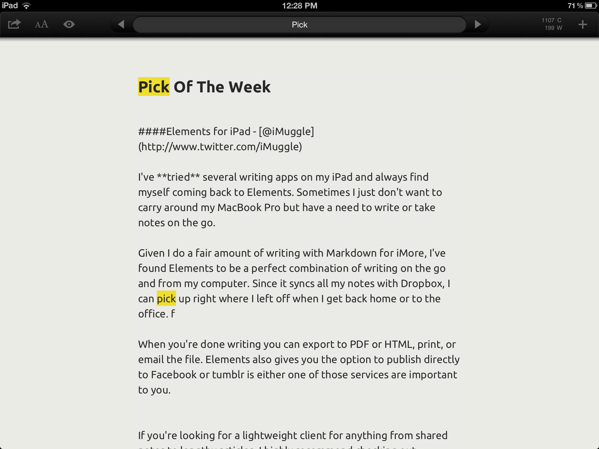 Search for text within stacks with Daedalus for iPad