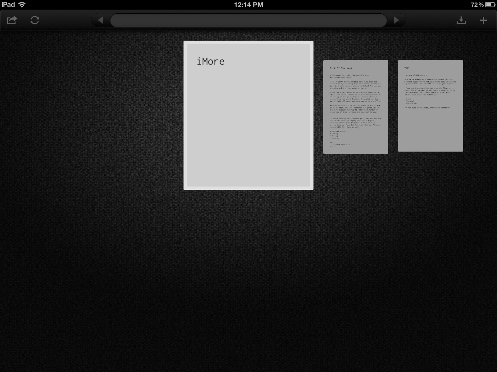 Take notes quickly with the simple layout in Daedalus for iPad