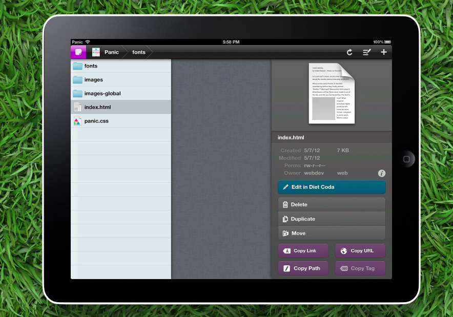 Diet Coda for iPad (and Coda 2 for Mac) coming May 24