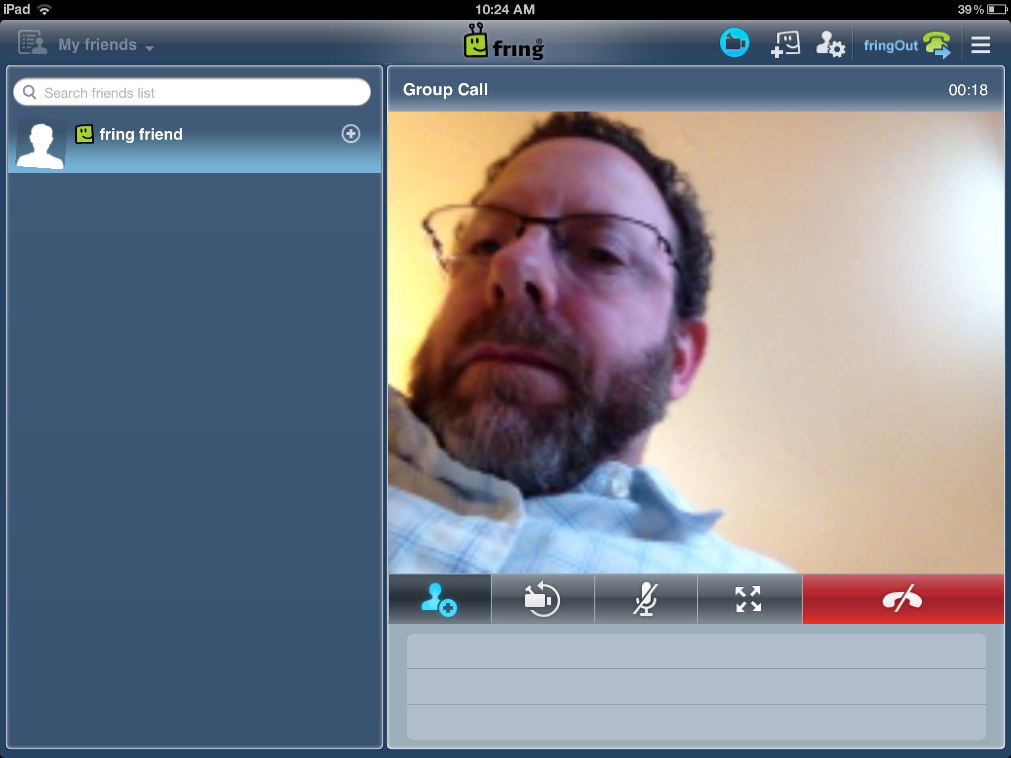 fring group call screen