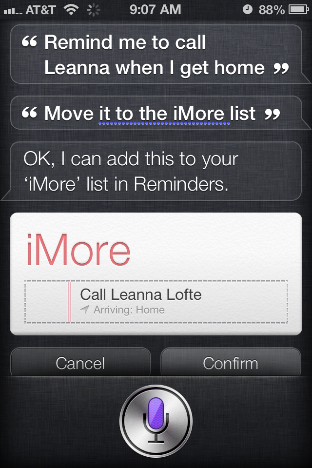 Move Reminders to a different list with Siri