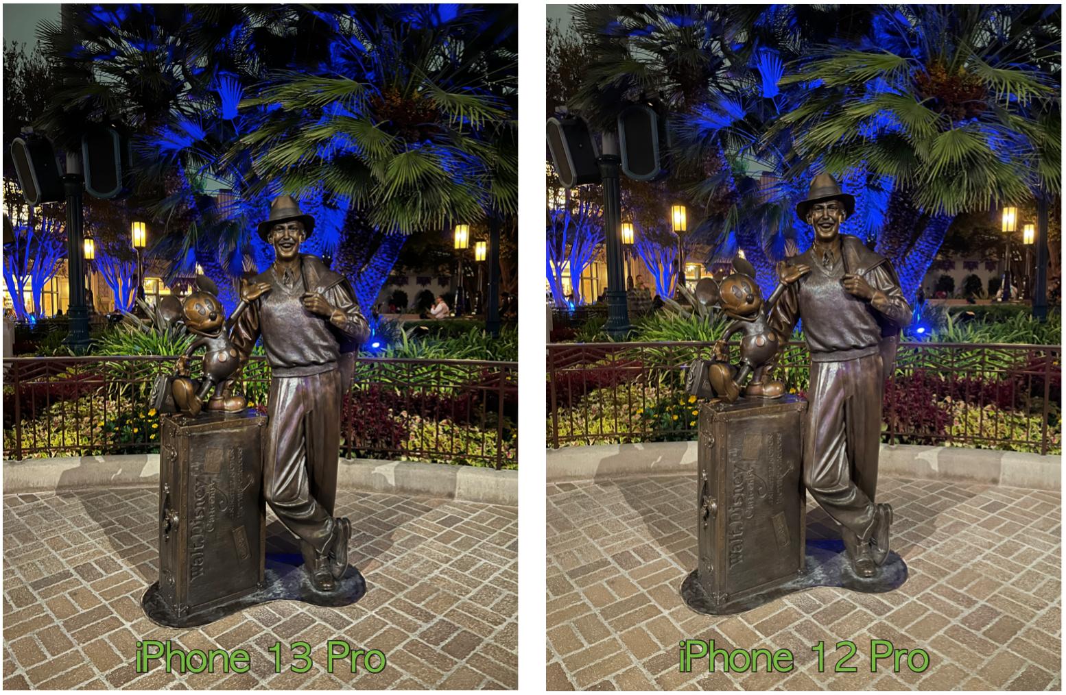 Dca Walt Disney Statue Iphone Comparison