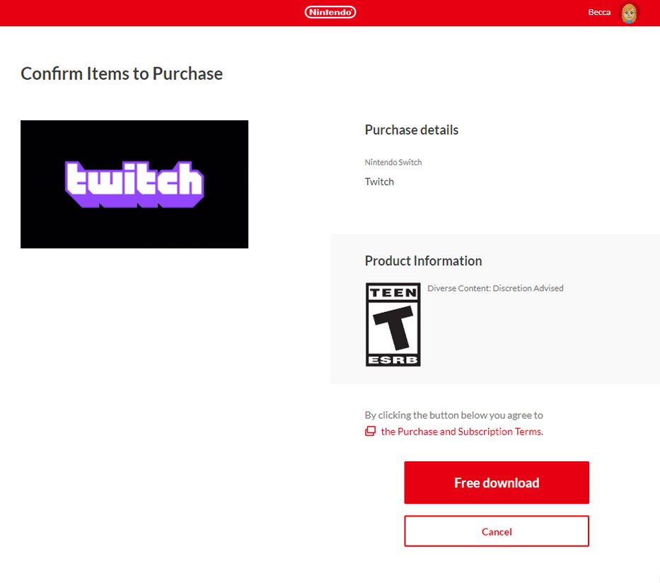 Twitch On Nintendo Switch Free Download