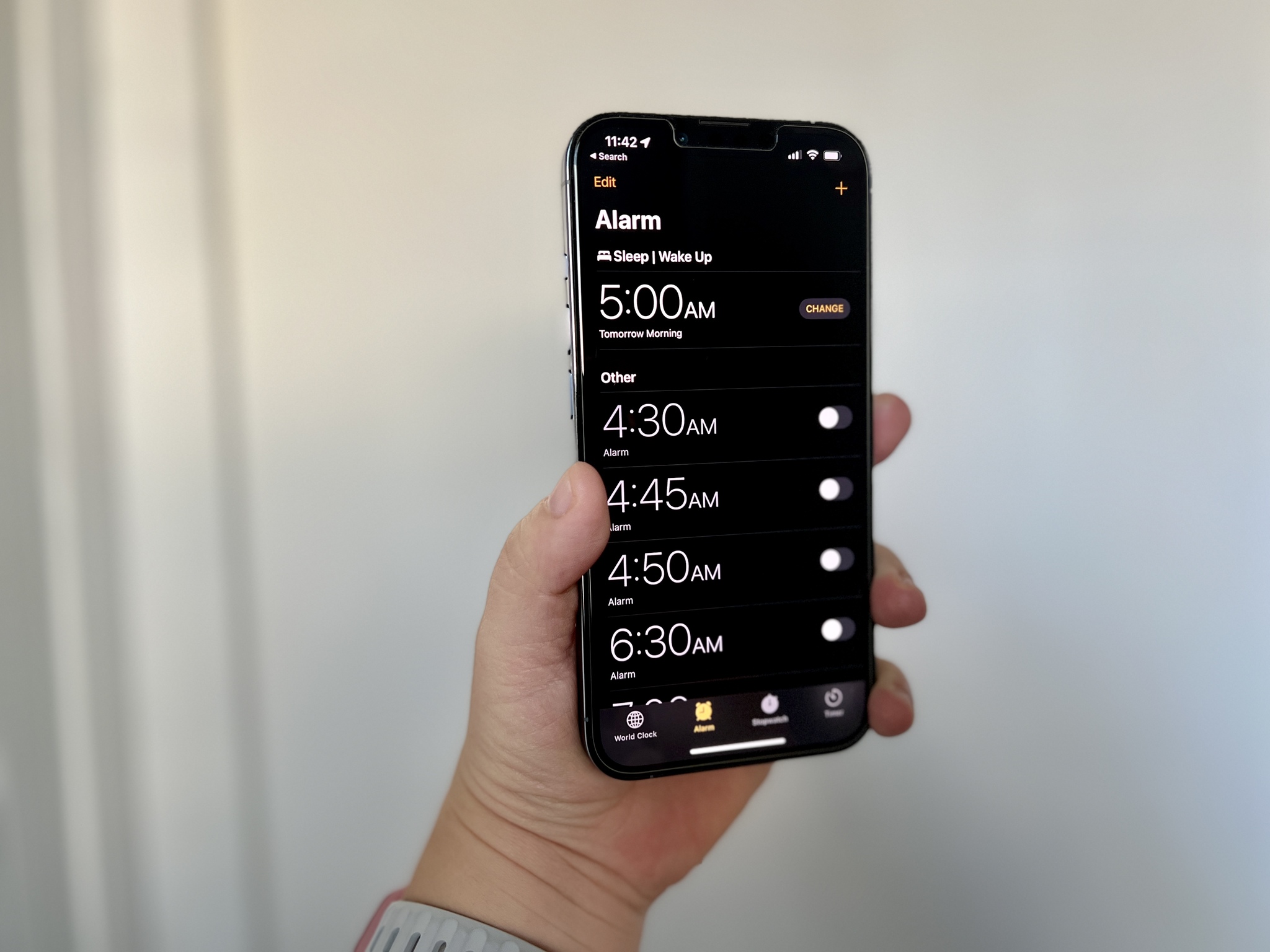 Iphone 13 Pro Clock Alarm Hero