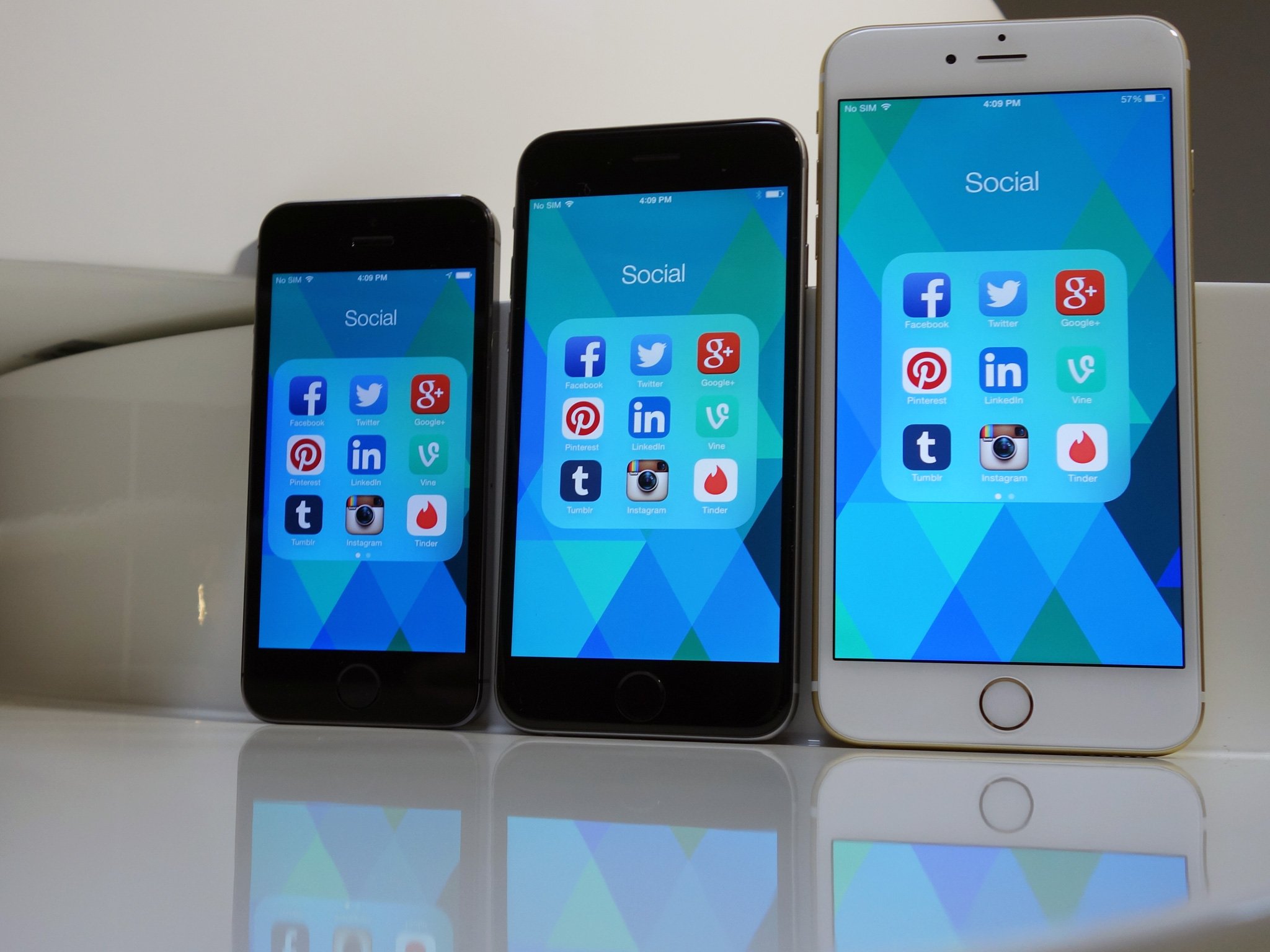 Folders on the iPhone 5S, 6 and 6 Plus