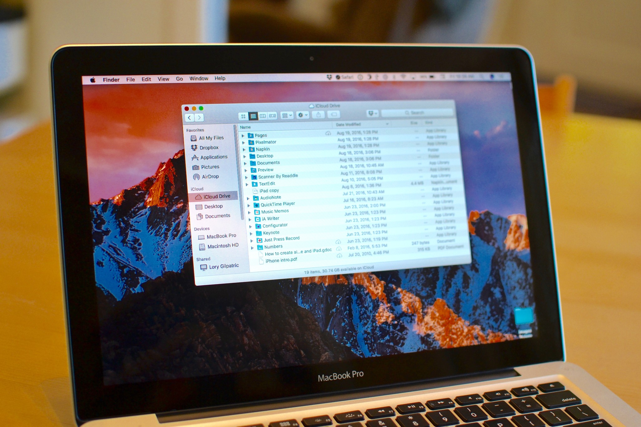 iCloud on Mac