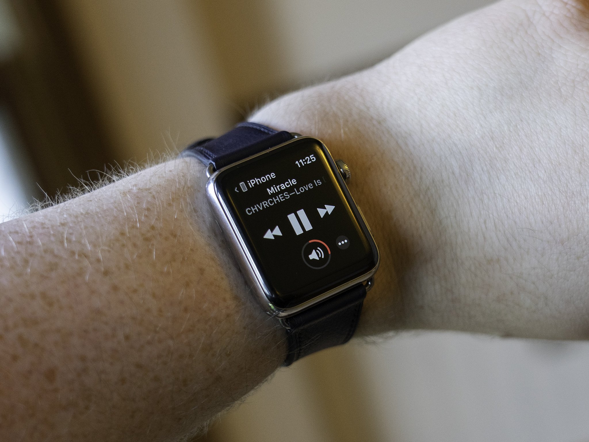 Apple Music playing on Apple Watch