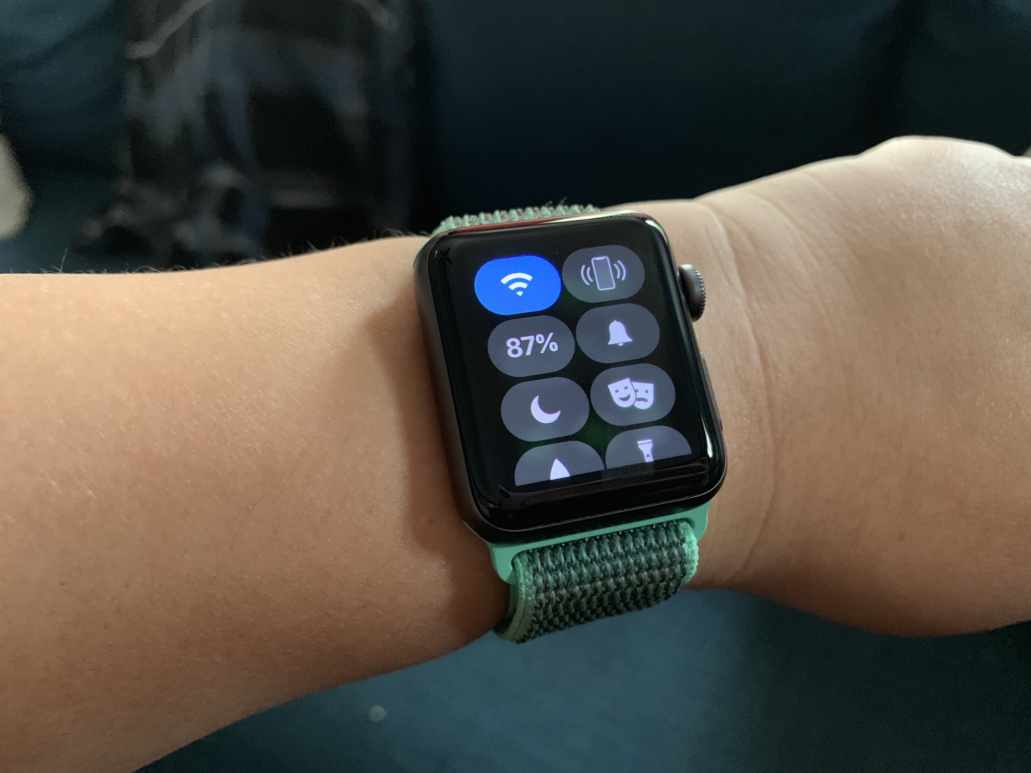 Apple Watch series 3 with Wi-Fi Control Center