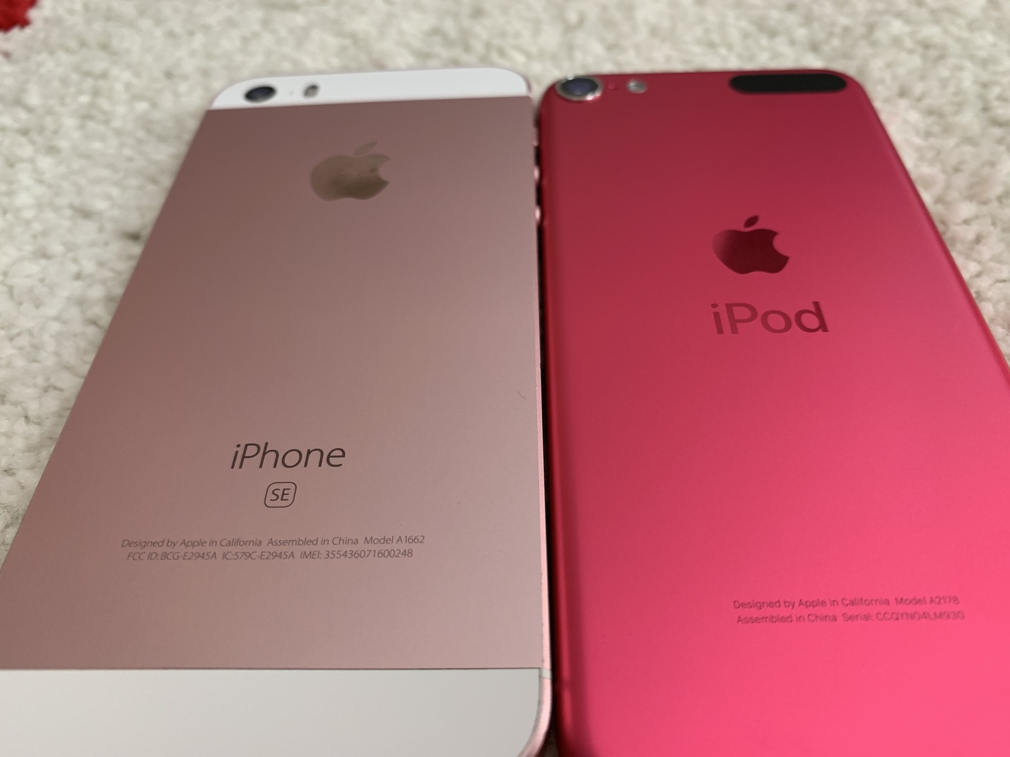 iPod touch 7 and iPhone SE