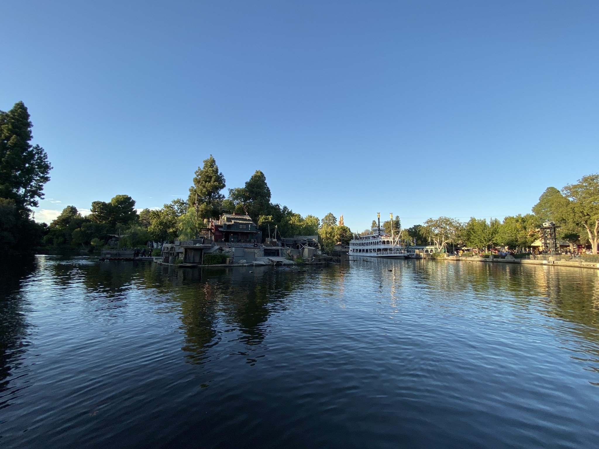 Disneyland's Rivers of America Ultra Wide shot
