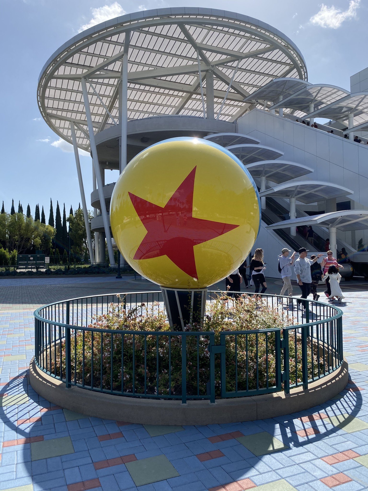 Luxo Ball in Pixar Pals parking structure
